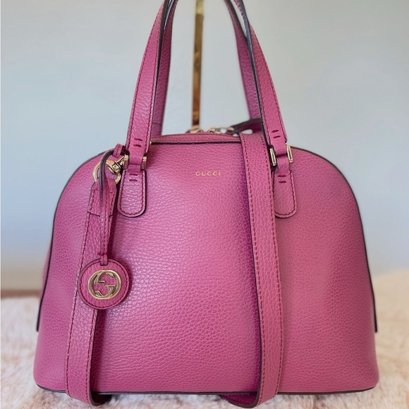 Gucci 2-way strap in soft Purple Leather Women's Bag - Picture 1 of 14